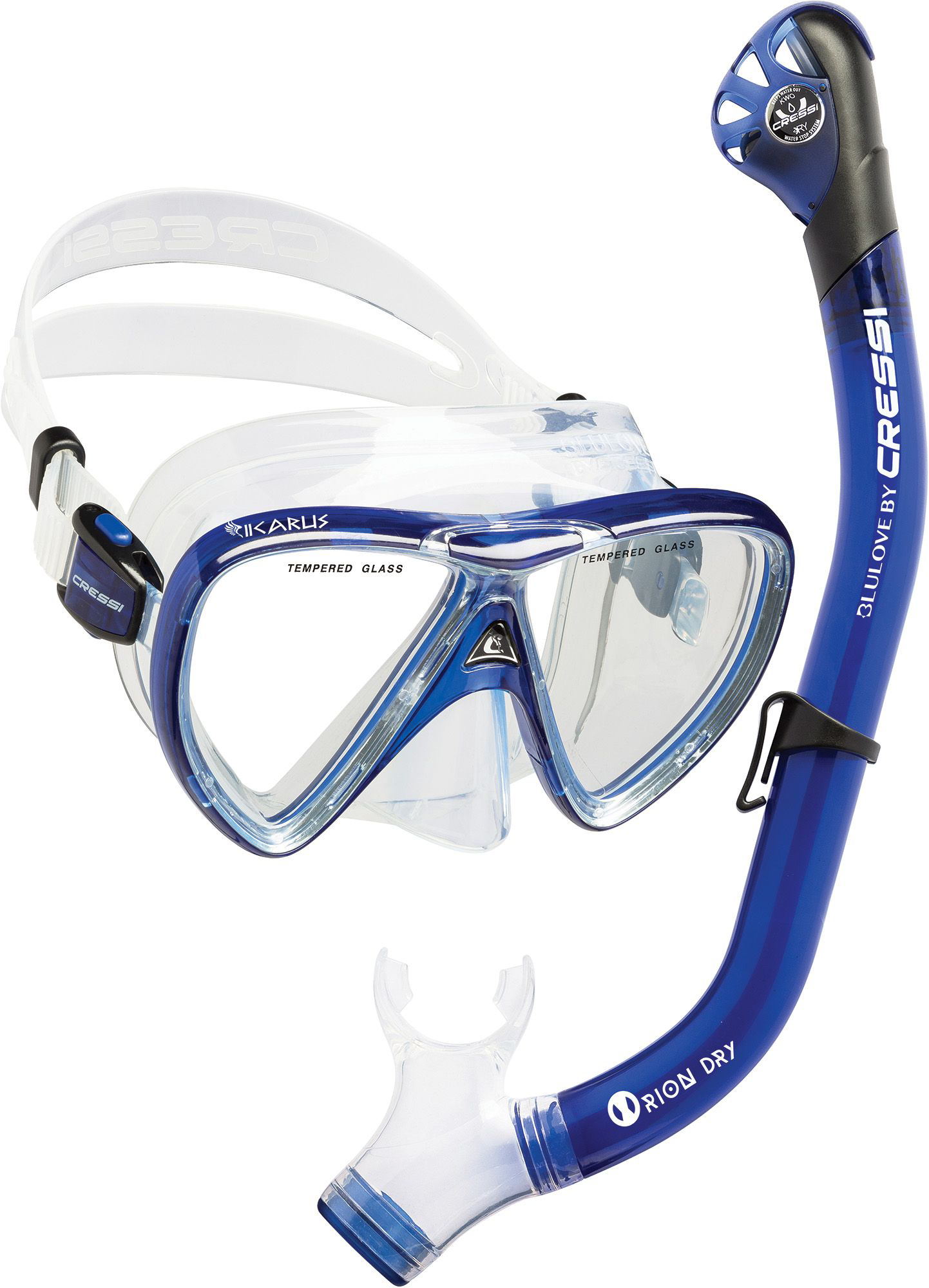 Cressi Ikarus & Orion Dry Mask and Dry Snorkel Set Combo | Cabela's